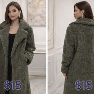Only Dark Green Teddy Jacket